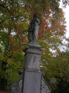 Elaborate Tombstone Woman Statue
